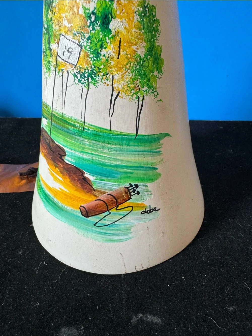 Vintage 1970 Dobe of Arizona ceramic wind chime bell